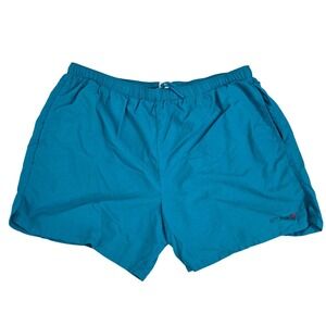 Vintage Stubbies Swim Trunks Mens L Blue Nylon Lined Board Shorts USA Made 90s